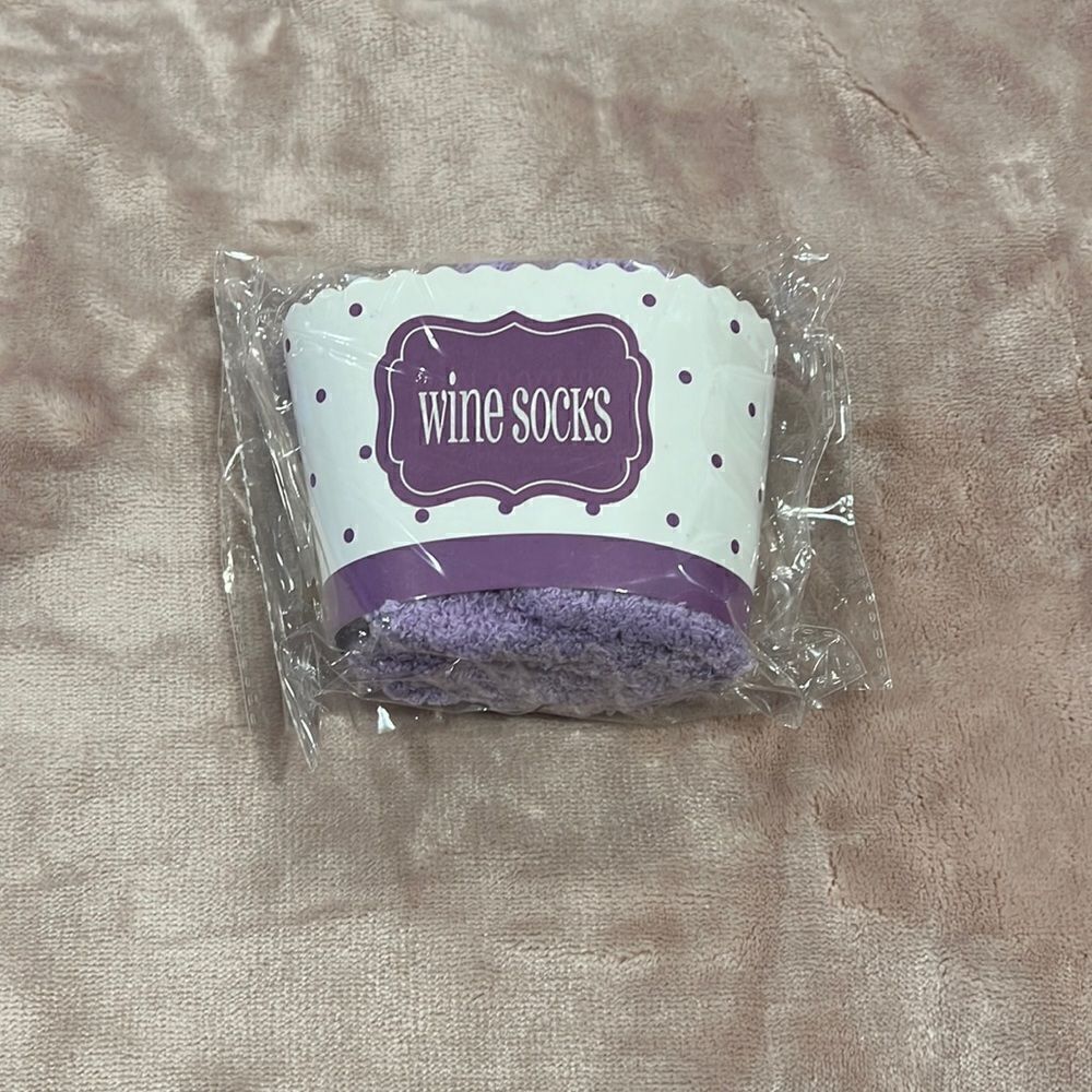 Wine, fuzzy socks 